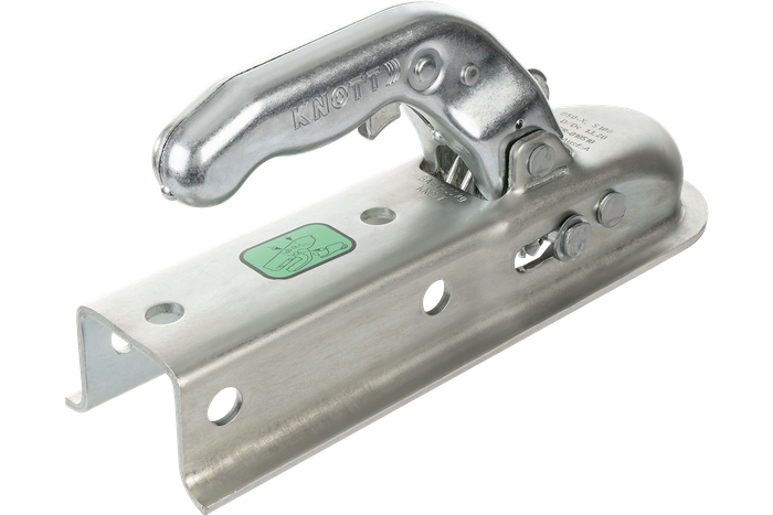 Enganche de bola KNOTT KQ14-A para remolque de 1400kg con barra de tiro cuadrada de 50mm