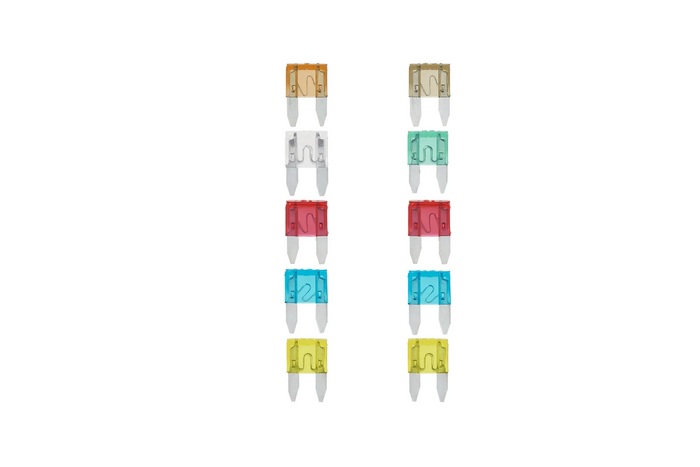 Fusibles miniatura tipo cuchilla ProPlus 490371S, mixtos, 12V/24V, juego de 10 unidades.