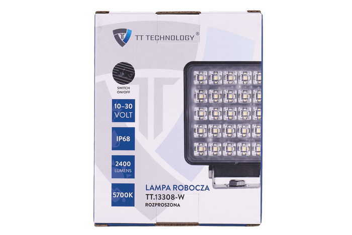 Lámpara de trabajo LED reflectora TT TECHNOLOGY TT.13308-W 30xLED 2400lm con interruptor