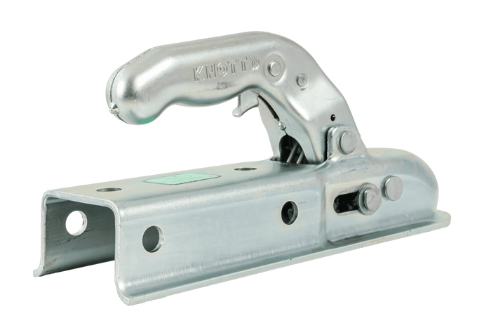 Enganche de bola KNOTT KQ14-B para remolque de 1400 kg con barra de tiro cuadrada de 60 mm