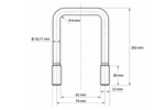 Abrazadera cuadrada DROMET tipo C M12 62×202mm