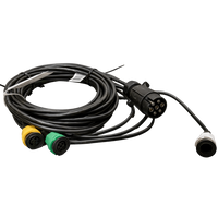 OUTLET MANTES instalación eléctrica arnés para remolque 4,7 m 7 pines conector bayoneta 2x 5 pines + 2x 2 pines