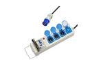 Cable alargador CEE para camping con divisor ProPlus 373583DE, cable de 10 m, 3 tomas Schuko, 2 puertos USB.