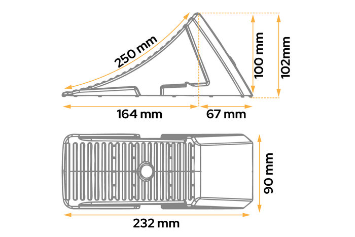 Calzo de rueda AL-KO H: 102 mm UK10