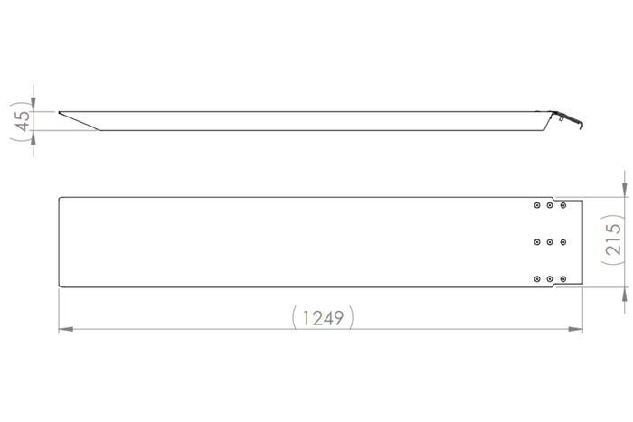 Rampa rampa de aluminio Unitrailer UNI L1250 ALU