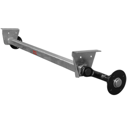 Eje sin freno KNOTT VG7-L para remolque de 750 kg, 1360 mm, 1676 mm, 4x130