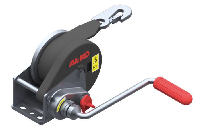 OUTLET Cabrestante manual para remolque AL-KO de 450 kg con correa de 6 m, freno y desenrollado automático.