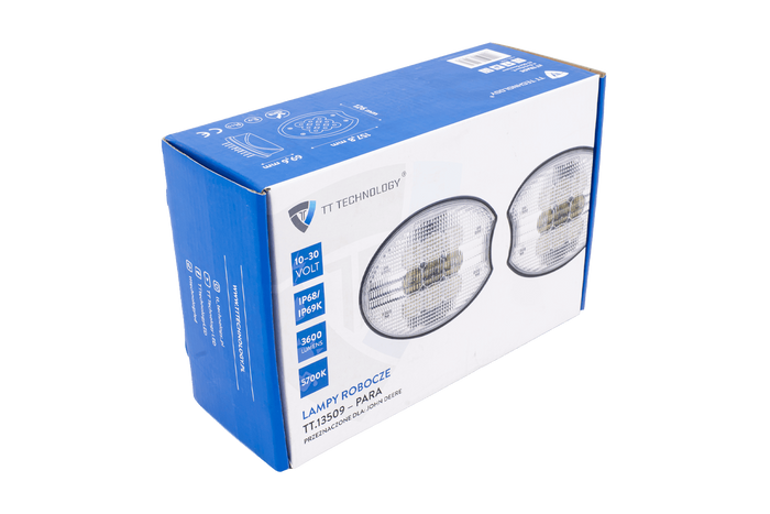 Juego completo de faros de trabajo LED reflectores TT Technology TT.13509 9xLED 3600lm para John Deere