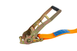 Cinta transportadora UNITRAILER ERGO de 10 m/50 mm/5 t de color naranja con tensor.