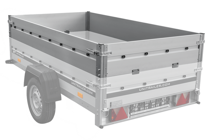 Laterales de aluminio BIS para el remolque UNITRAILER GARDEN 230 KIPP ALU