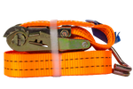 Cinta transportadora UNITRAILER de 5 m/35 mm/2 t de color naranja con tensor