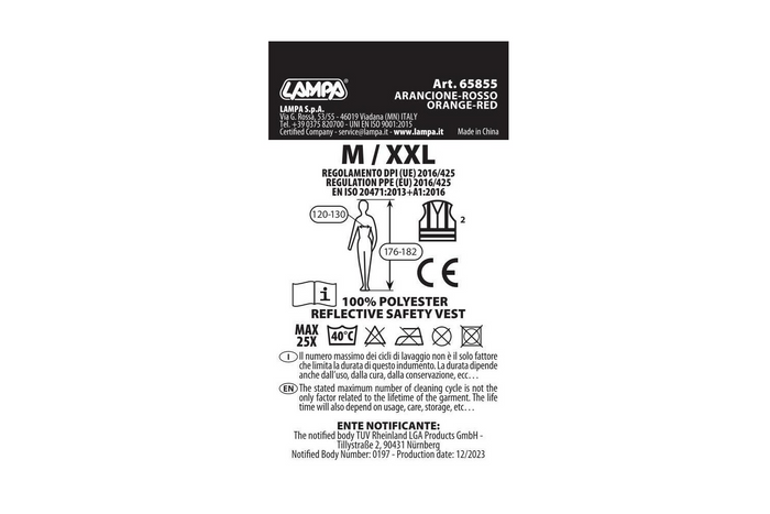 Chaleco salvavidas reflectante LAMPA universal M-XXL