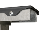 Soporte lateral plano OUTLET UNITRAILER, 30 cm de largo, 40 cm de alto, para remolque de barco, GRIS