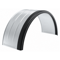 Guardabarros doble para remolque de 15-16" DOMAR DK7115, paso de rueda de 880/400 mm, metálico con borde de goma.