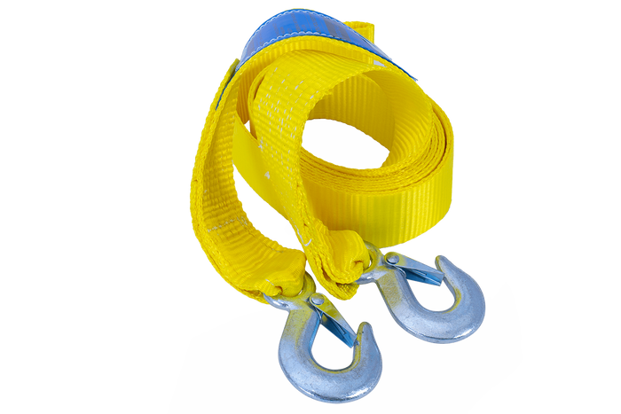 Cuerda de remolque con ganchos UNITRAILER correa de remolque 4,5m/50mm/3t amarilla