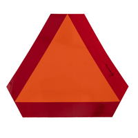 Adhesivo reflectante HERMON, triángulo de advertencia de movimiento lento, 300x120 mm