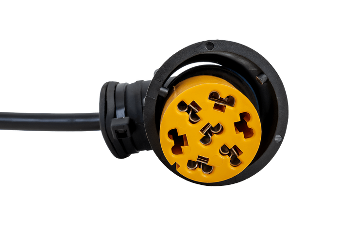 Adaptador de bayoneta de 5 pines / conector angular ASS2 de 7 pines ASPÖCK Adaptador izquierdo