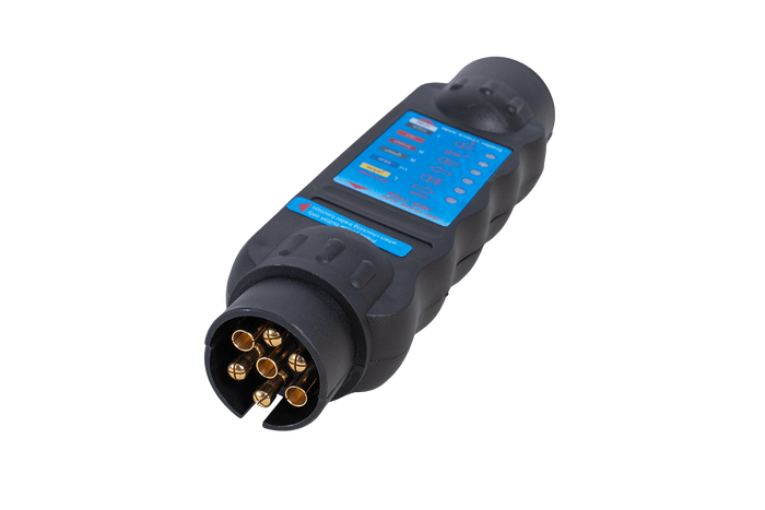 Comprobador de enchufes de remolque de 7 pines