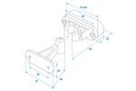 Pestillo de puerta para caravana o autocaravana ProPlus 362622V02, manilla blanca con resorte para sujetar la puerta.