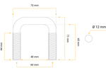 U Perno M12 60/48/60