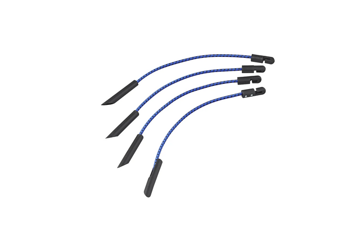 Juego de cuatro clips para lona ProPlus 342180, cordones multifuncionales flexibles, 280 mm