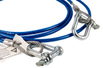 Cuerda de remolque con grilletes LAMPA cuerda de acero 3,5m/6mm/3t azul