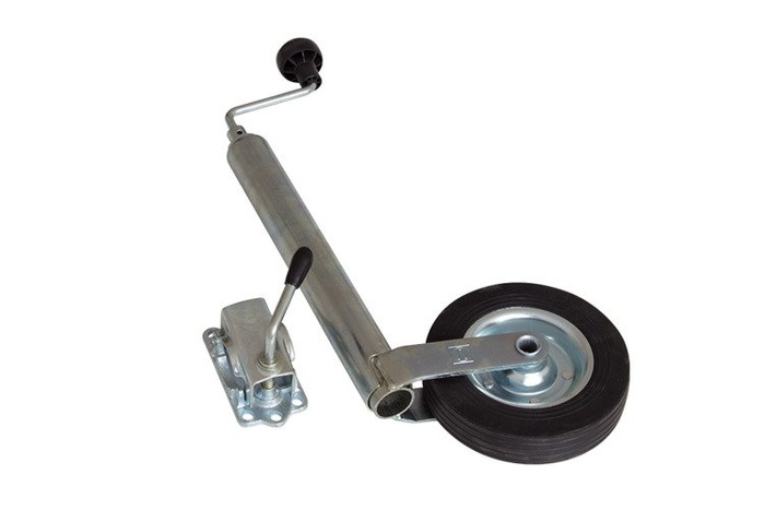 Rueda jockey WINTERHOFF con abrazadera de hierro fundido, 150 kg, 48 mm