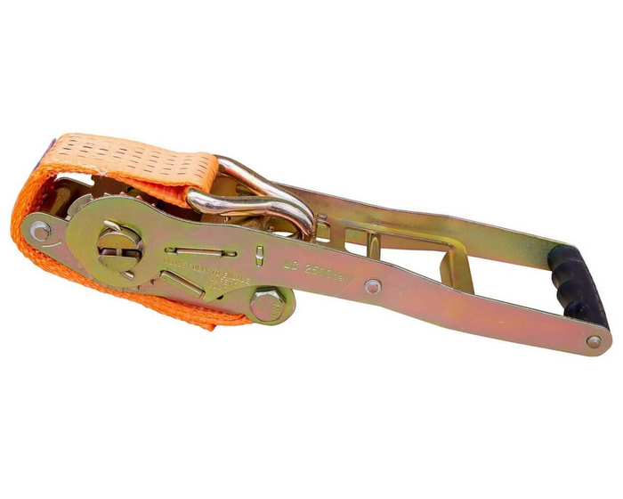 Cinta transportadora UNITRAILER ERGO de 6 m/50 mm/5 t de color naranja con tensor.