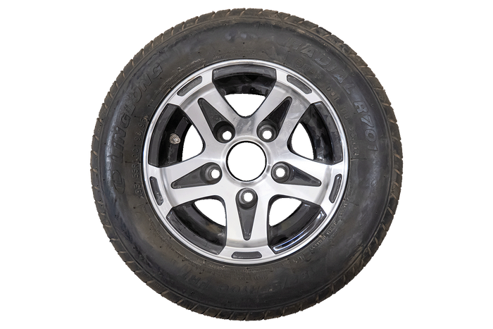 OUTLET Rueda reforzada para remolque LINGLONG NEUMÁTICO 195/55 R10C 98/96N LLANTA DE ALUMINIO UNITRAILER 6Jx10" 5x112 ET:-4