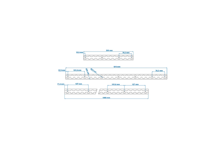 Riel de carga para aerolíneas ProPlus 342174, riel de carga de aluminio, 60 cm