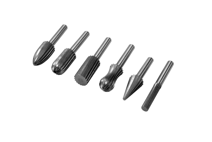 Juego de fresas de vástago YATO YT-61711 para metal, soporte de 6 mm para amoladora recta, 6 piezas