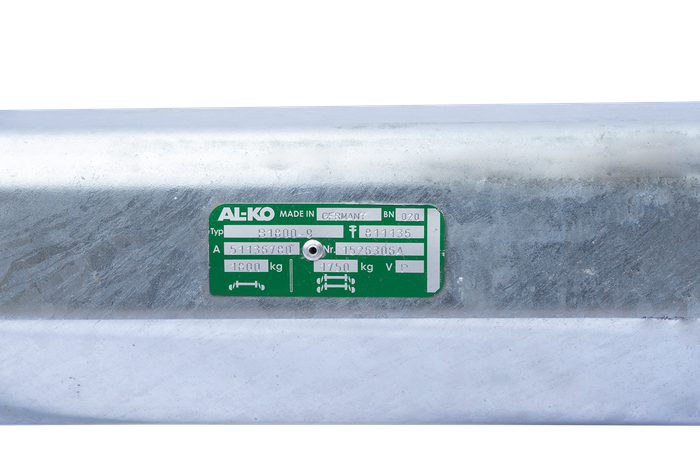 AL-KO EURO eje frenado para remolque / grúa 1800kg 1450mm 1950mm 5x112