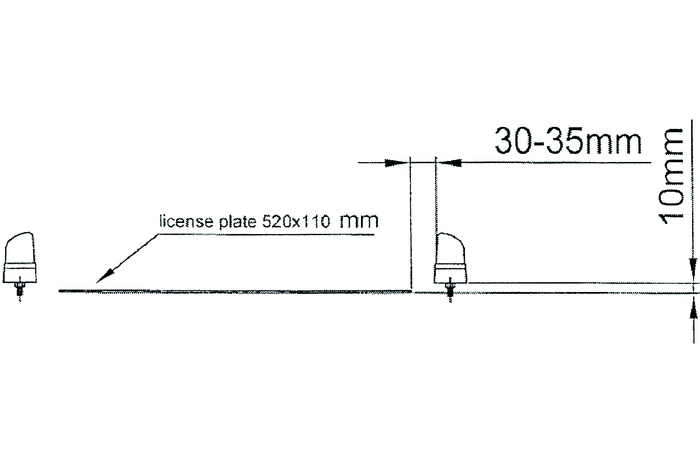 Iluminación de matrícula Fristom FT-022/1