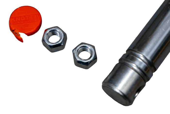 Dispositivo de frenado/amortiguador de freno OUTLET KNOTT KF13 para remolques de 750-1300 kg.