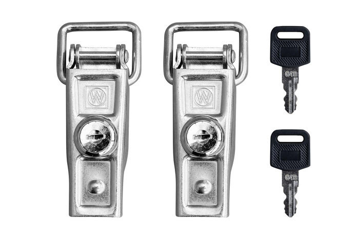 Juego de dos ganchos laterales de remolque WINTERHOFF BVS 60-1 para bloquear el lateral del remolque con una llave