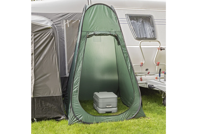 Inodoro portátil para camping ProPlus 370415CR, color gris, 10 L/10 L