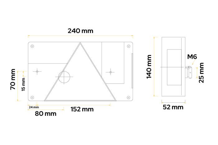 ASPÖCK Multipoint I luz trasera, 6 funciones, derecha