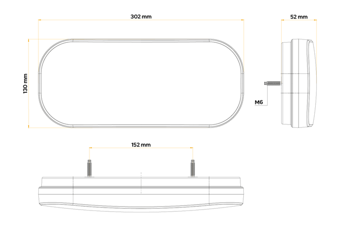 FRISTOM FT-610 Piloto trasero LED, 6 funciones, izquierdo