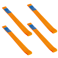 Juego de cuatro arneses de transporte para remolque UNITRAILER de 0,5 m/50 mm/4 t, color naranja.