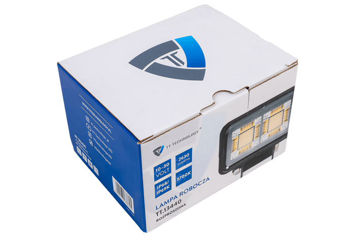 Reflector de lámpara de trabajo LED TT TECHNOLOGY NEGRO TT.13440 40xLED 2630lm rectangular