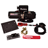 Cabrestante eléctrico para remolque RUNVA EWP3500A 12V 1588kg con cable de 12,8m