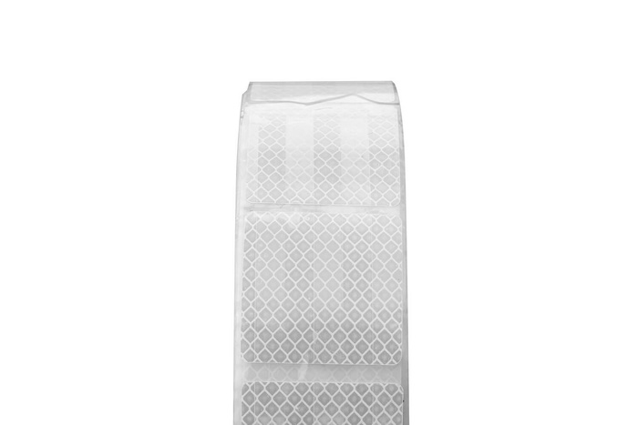 Cinta adhesiva reflectante contorno blanca en segmentos - 1 m