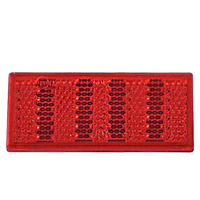 Reflector rojo 76x34 mm con cinta adhesiva