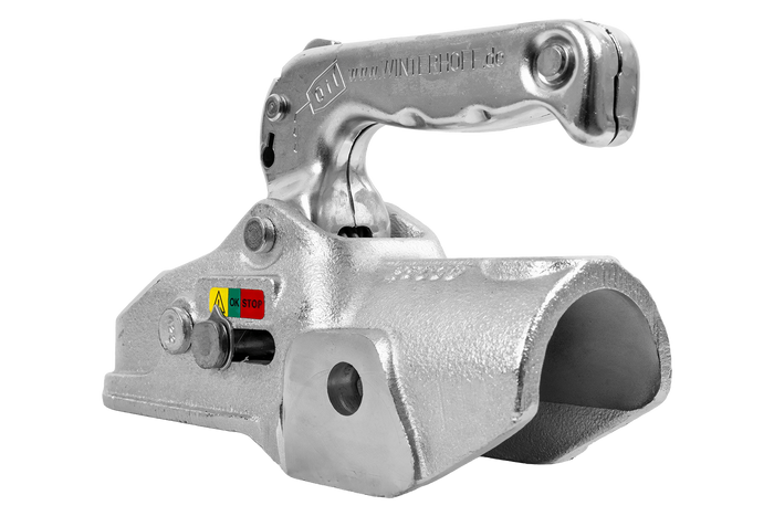 Enganche de bola WINTERHOFF WW 350-RB-K1414 para remolque de 3500 kg con barra de tiro de tubo de 50 mm, hierro fundido.