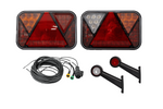 Juego de luces: luces traseras LED FRISTOM + luces de posición laterales LED HORPOL + arnés MANTES de 7 m y 13 pines