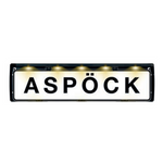 Marco de matrícula con iluminación LED ASPOCK FLEXLED cable 12V 0,8m