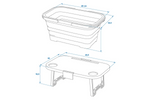 Cesta de picnic con tapa ProPlus 370315, cesta plegable con función de mesa, 20 L.