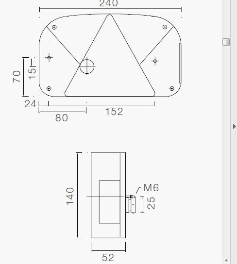 ASPÖCK Cubierta de luz trasera Multipoint II, universal