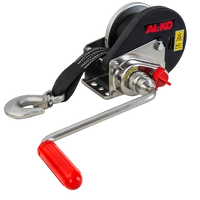 OUTLET Cabrestante manual para remolque AL-KO de 450 kg con correa de 6 m, freno y desenrollado automático.