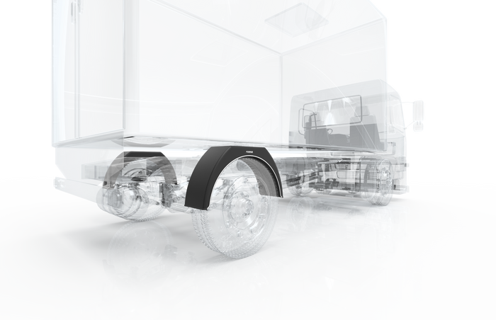 Juego de dos guardabarros para remolque de 14-17" DOMAR DK3110 pasos de rueda planos 870/260mm